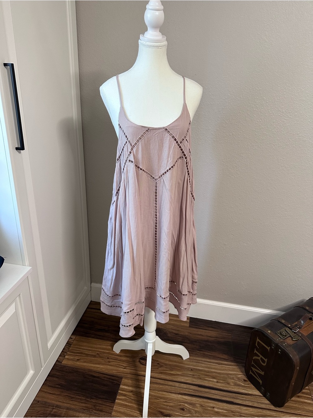 Lulu's Mauve Spaghetti-Strap Mini Dress